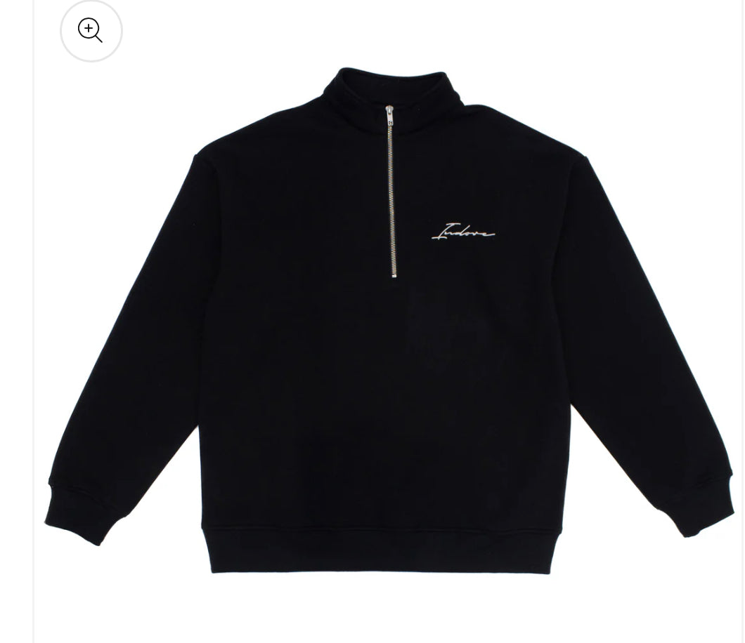 Indore Black Quarter Zip Up