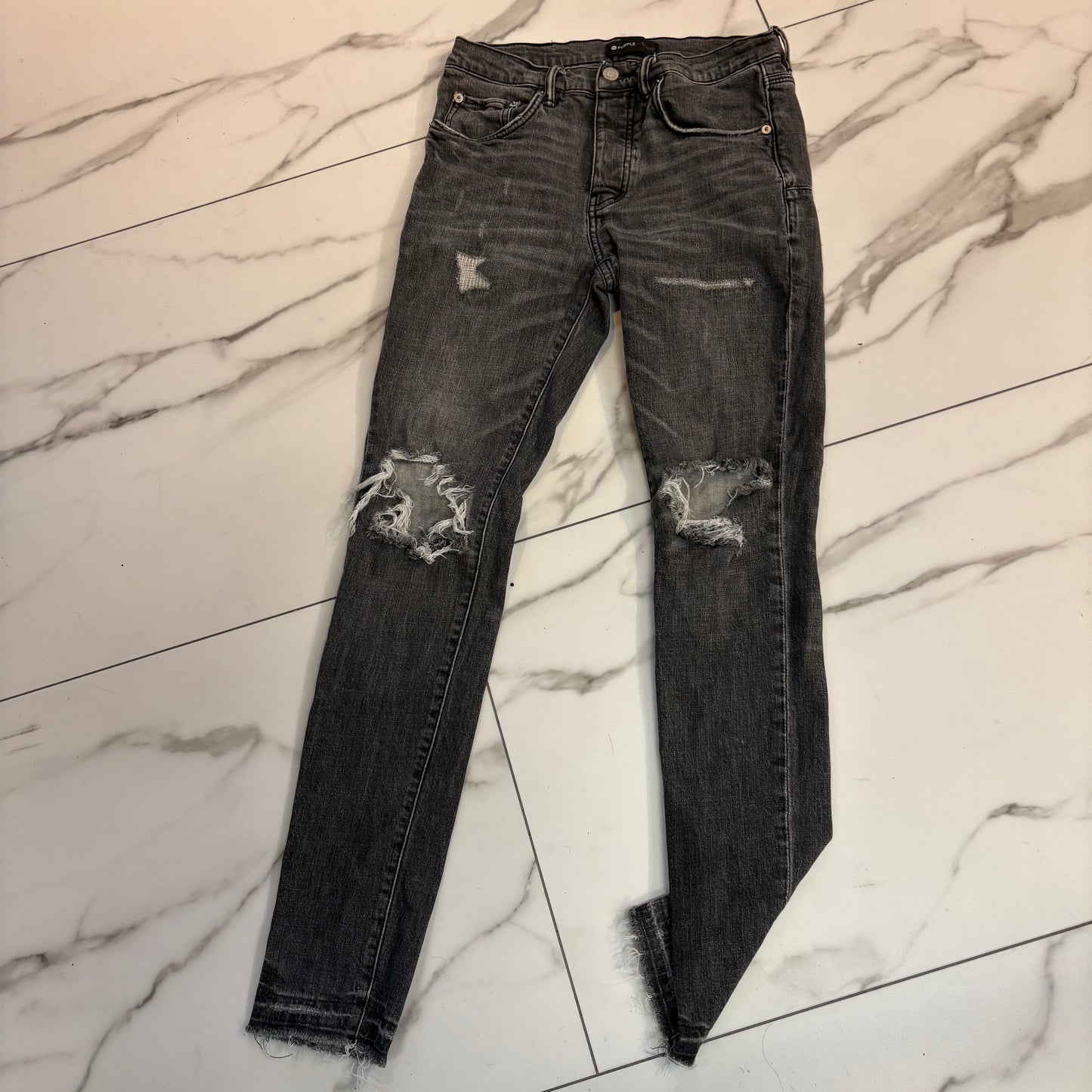 Grey Purple Jean Blowout