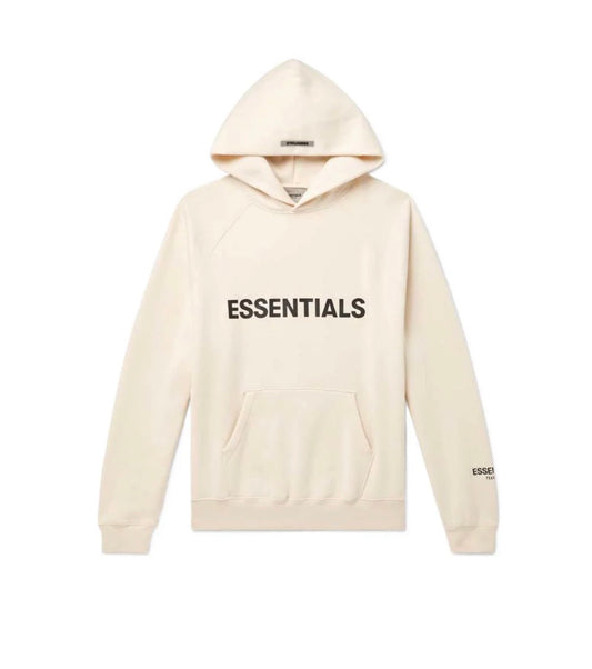 Essentials hoodie cream front logo