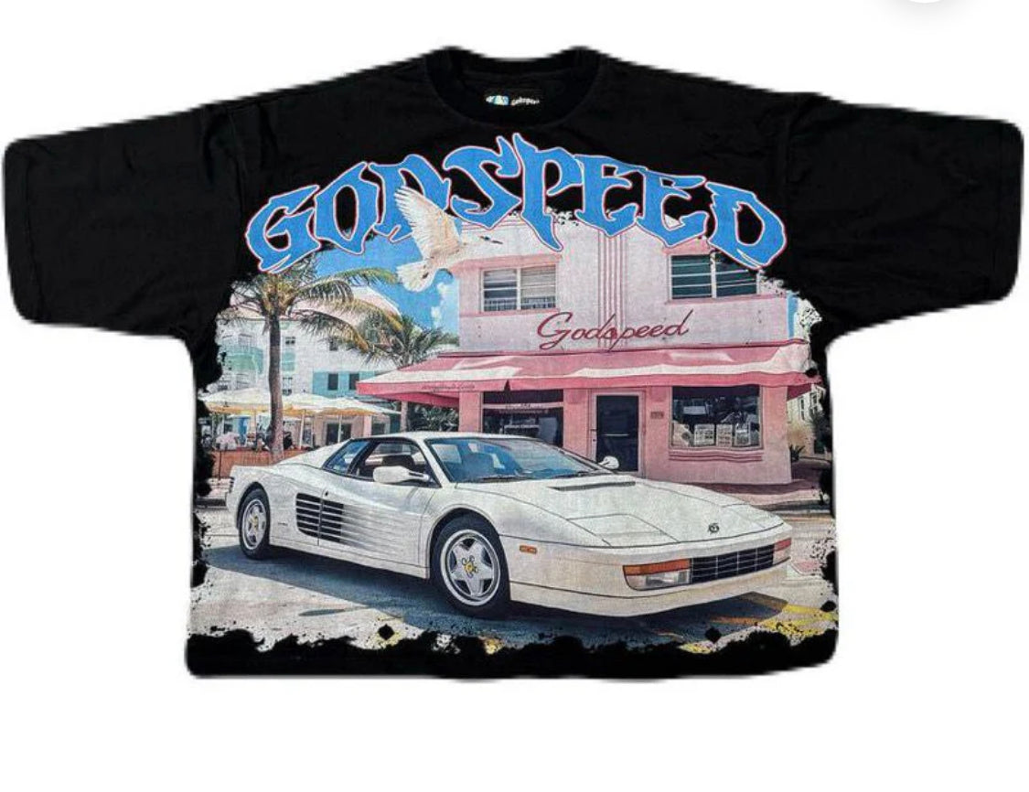 Godspeed Black “White Ferrari” Tee