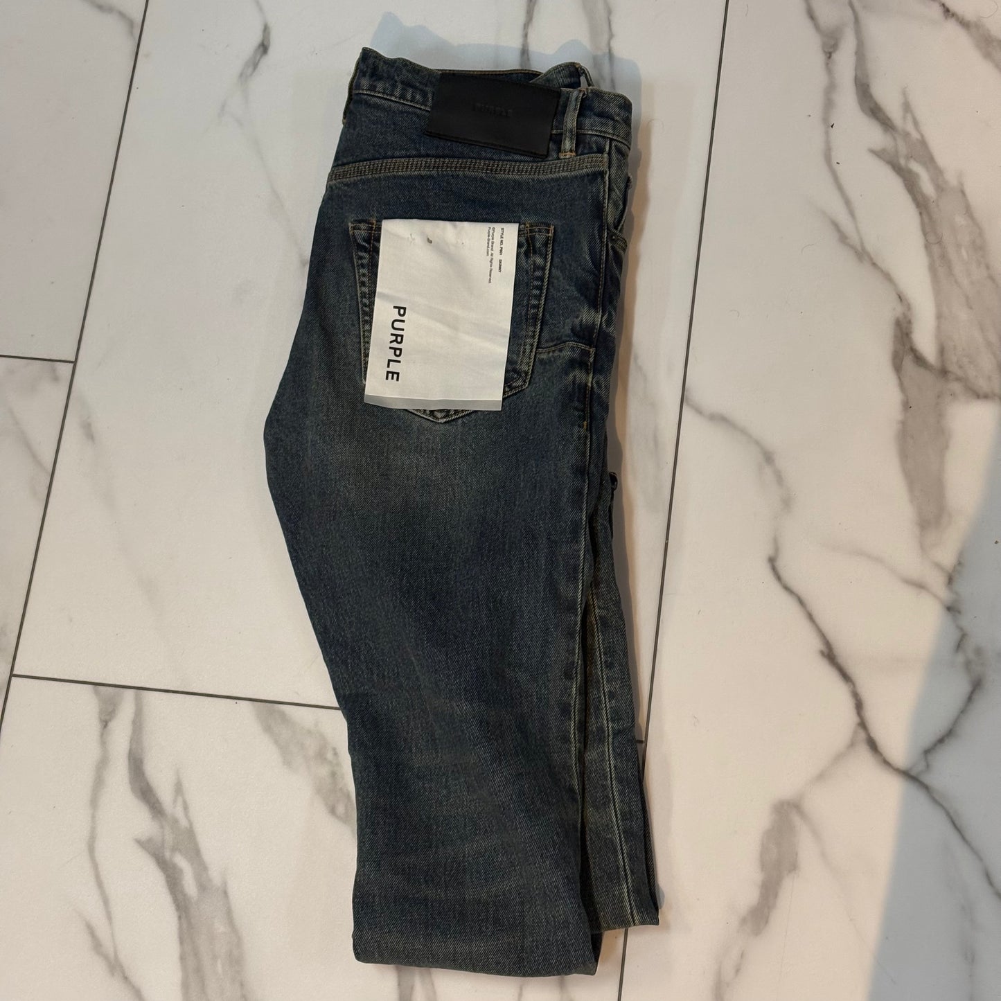 Dark Blue Denim Purple Jeans