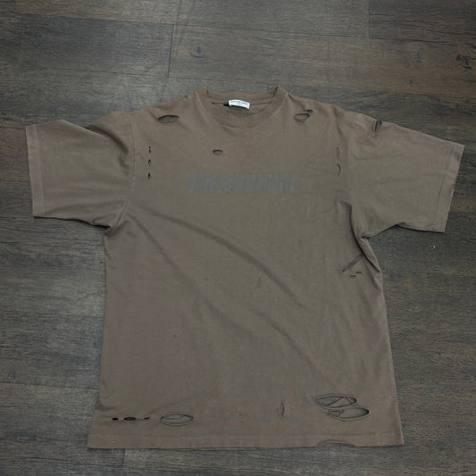 Balenciaga Dristressed tee Preowned