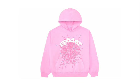Sp5der #9 Web OG Pink Hoodie