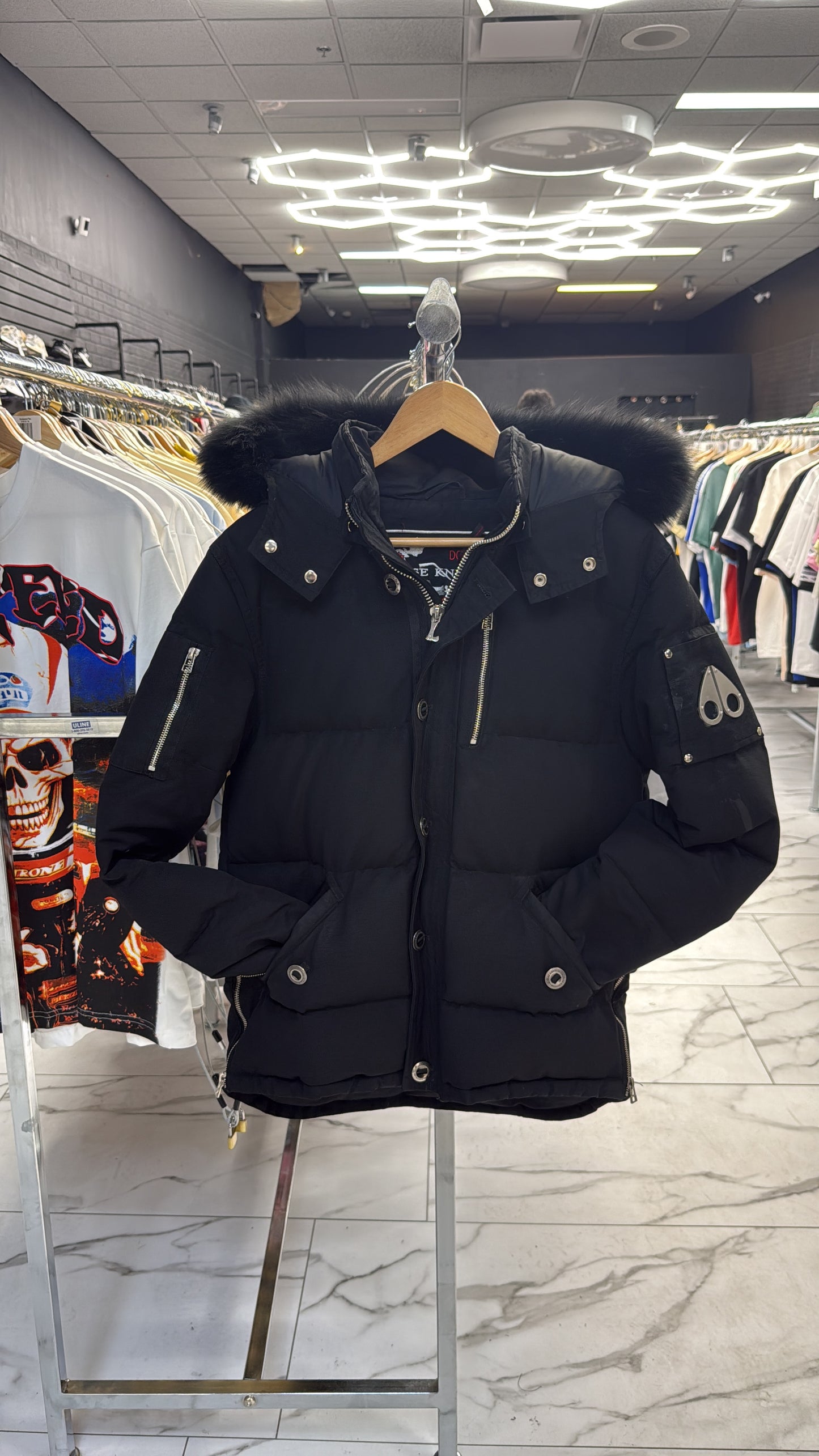Moose Knuckle Black Coat USED