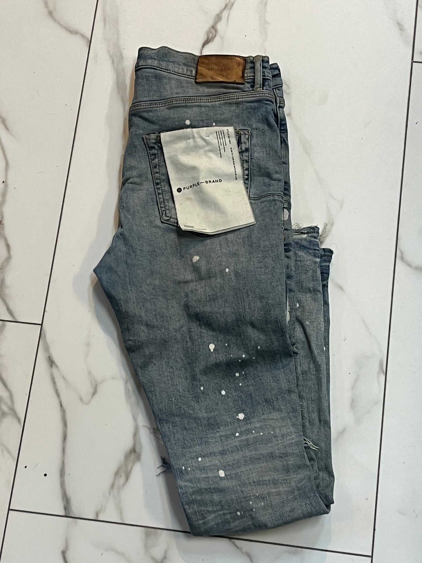 Purple jeans w back tag