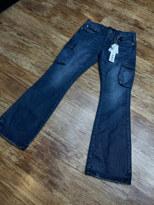 Purple jeans flare