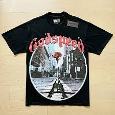 God speed Black rose tee