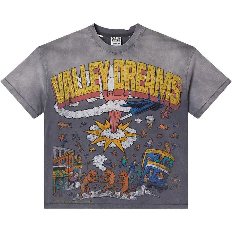 Vale forever faded chaos bling grey tee