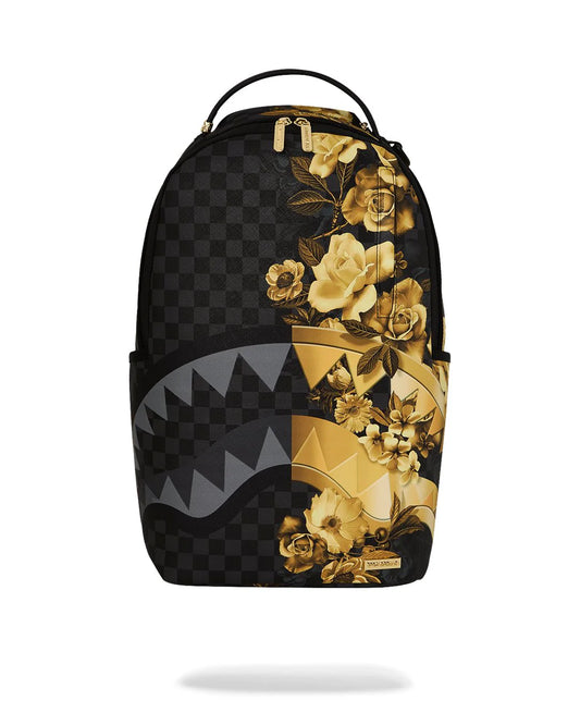 Sprayground Half Gold/Black Checkered Backpack
