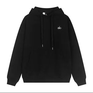 ALO Black With Silver Pull Over Hoodie