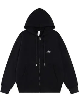 Alo Black Full Zip Up Hoodie