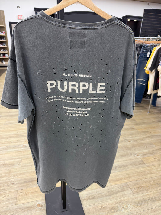 Purple Brand Black Faded PRE-OWNED TEE