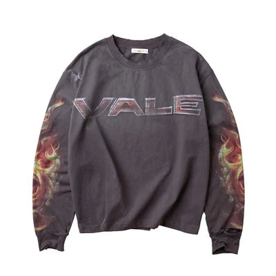 Vale Black Wash Forever Logo Long Sleeve