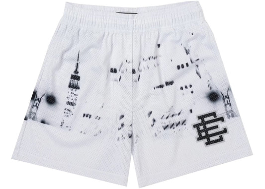 Eric Emanuel White Skyline Shorts