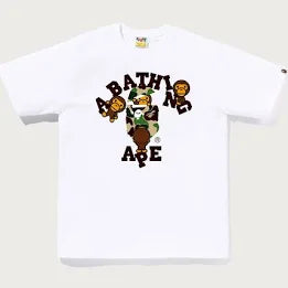 Bape White College Milo Tee