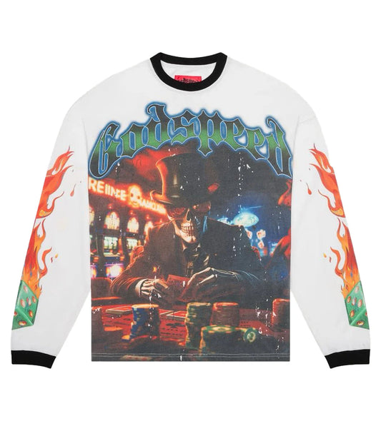 Godspeed "Life's A Gamble" White Long Sleeve