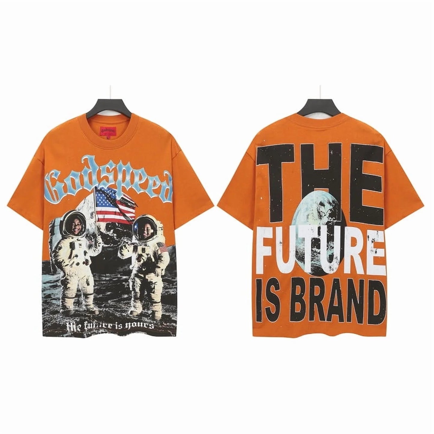 Godspeed Orange Retro Space Tee
