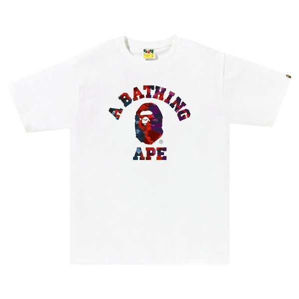 BAPE Color Camo Crazy College Tee 'White'