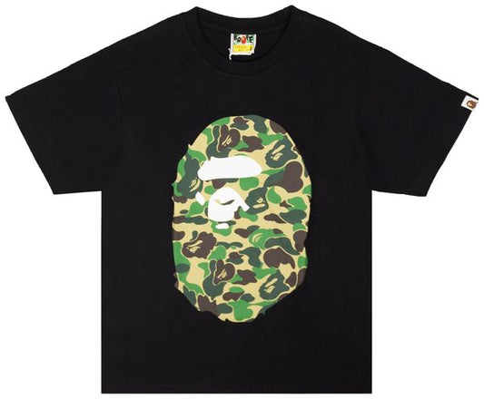 BAPE ABC Camo Big Ape Head 'Black/Green' Tee