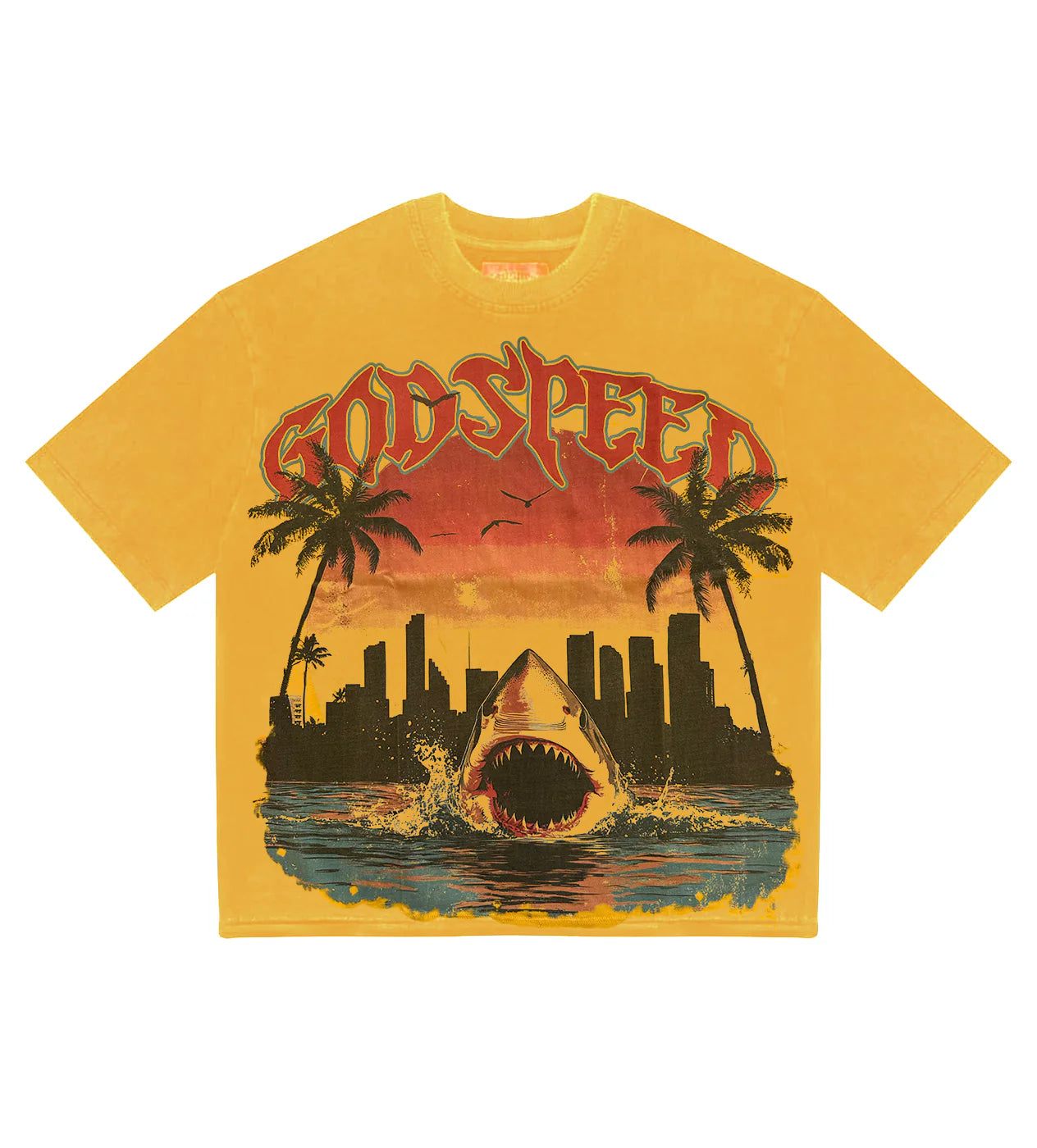 Godspeed Yellow Miami Shark Tee