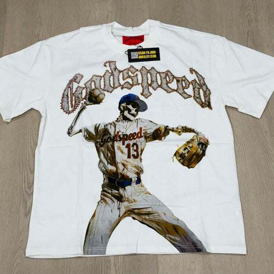 Godspeed Strike Out White Tee
