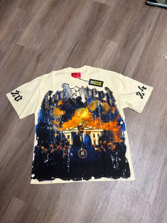 Godspeed Skelly for Pres Cream Tee