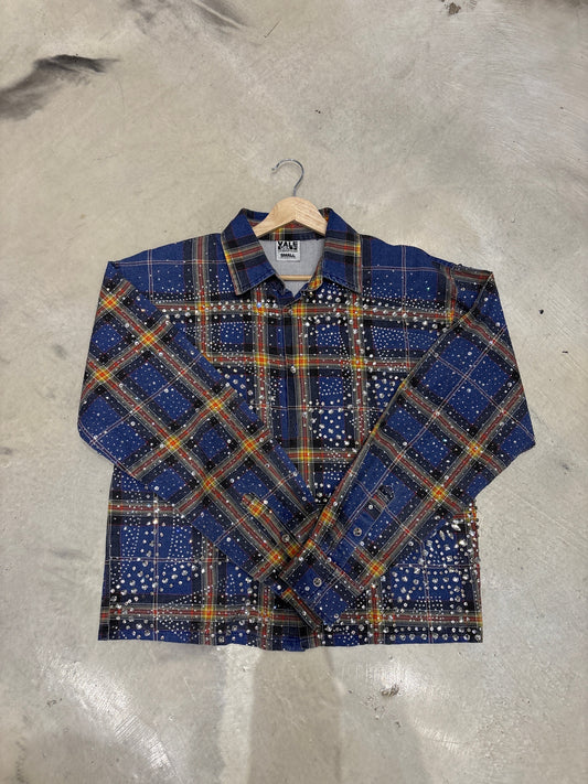 Valley Blue Rhinstone Flannel USED