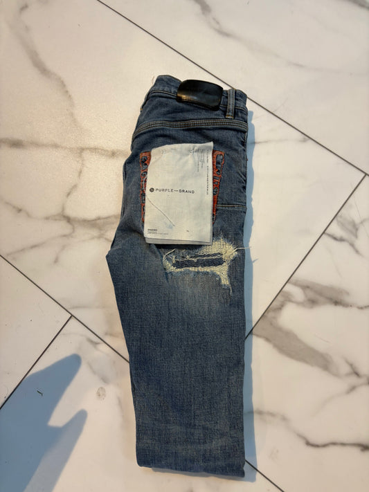 Ripped Purple Jean