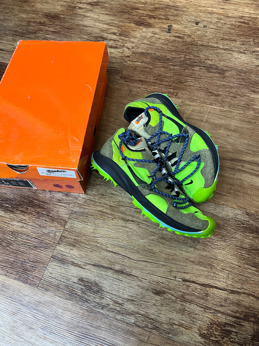 Nike Zoom Terra Kiger 5 OFF-WHITE Electric Green pre-owned