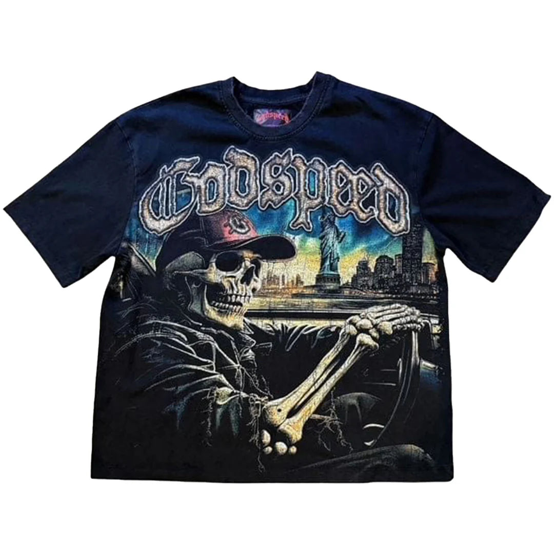 Godspeed navy sightseeing tee