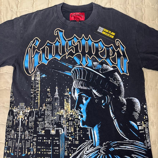 Godspeed black liberty skyline tee
