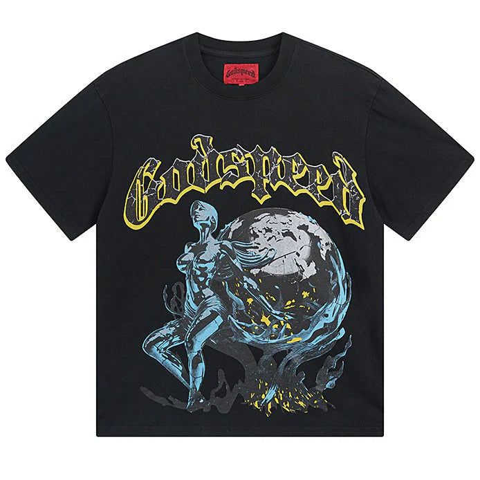 Godspeed black silver surfer tee