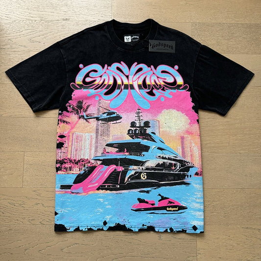 Godspeed black yacht party tee