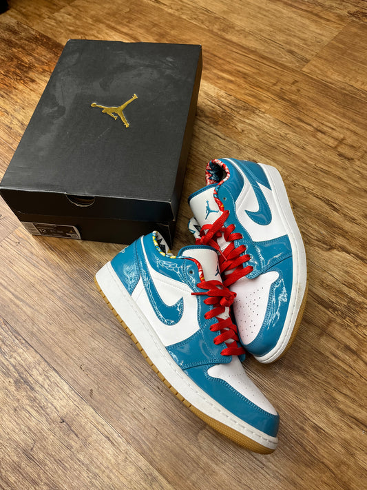 Jordan 1 low Barcelona cyber teal pre-owned