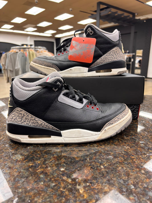 used Jordan 3 retro Black cements