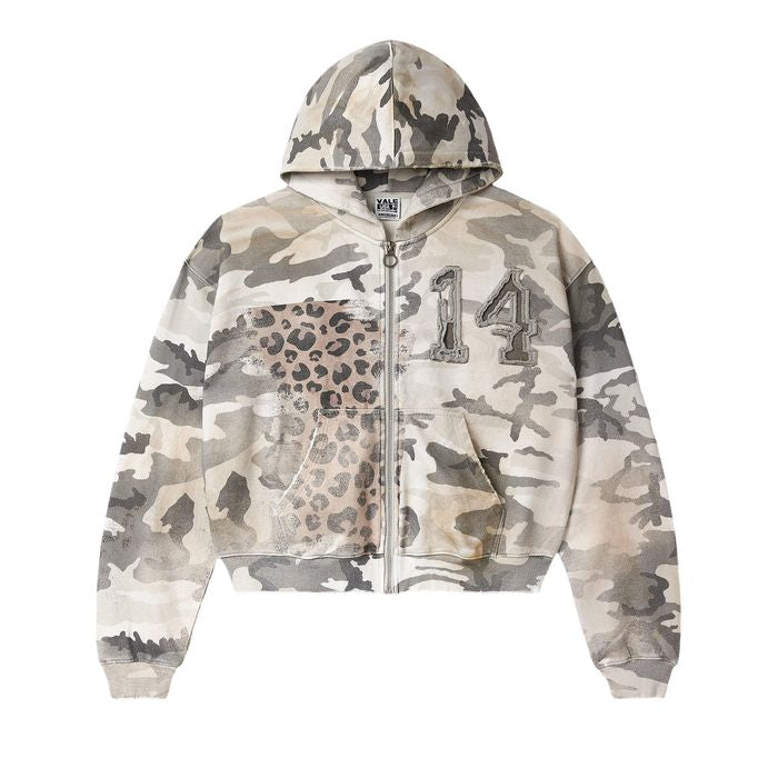 Vale Forever Winter Camo Off White Zip Up Hoodie