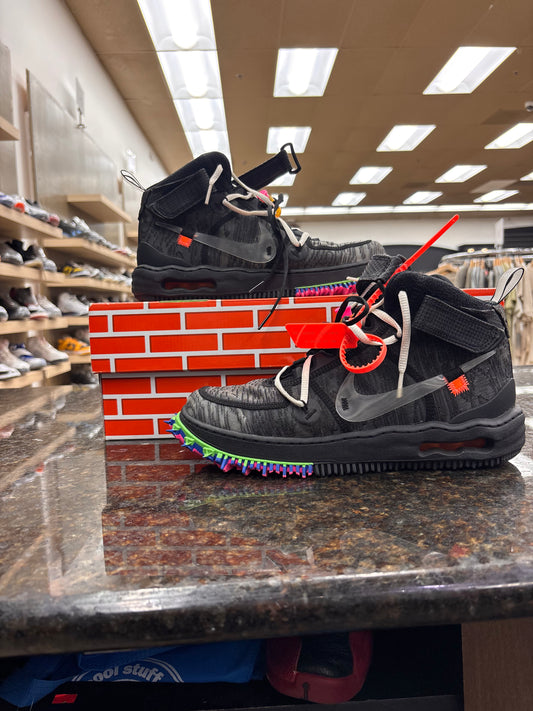 Nike Air Force 1 mid off-White black used with box