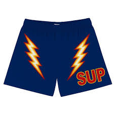 Sup Blue Yellow Lightning Shorts