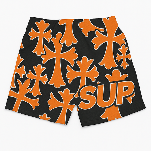 Sup Orange Crosses Shorts