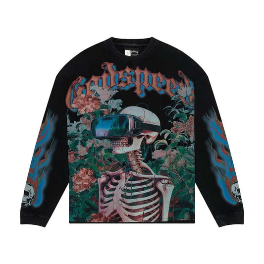 Godspeed Vision Flowers Long-Sleeve Thermal 'Grey Washed'
