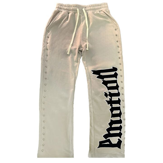 Mixed Emotion Grey Crown Sweatpants