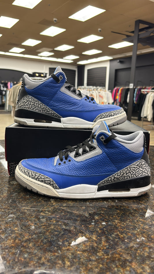 Jordan 3 university Royal cements used with box