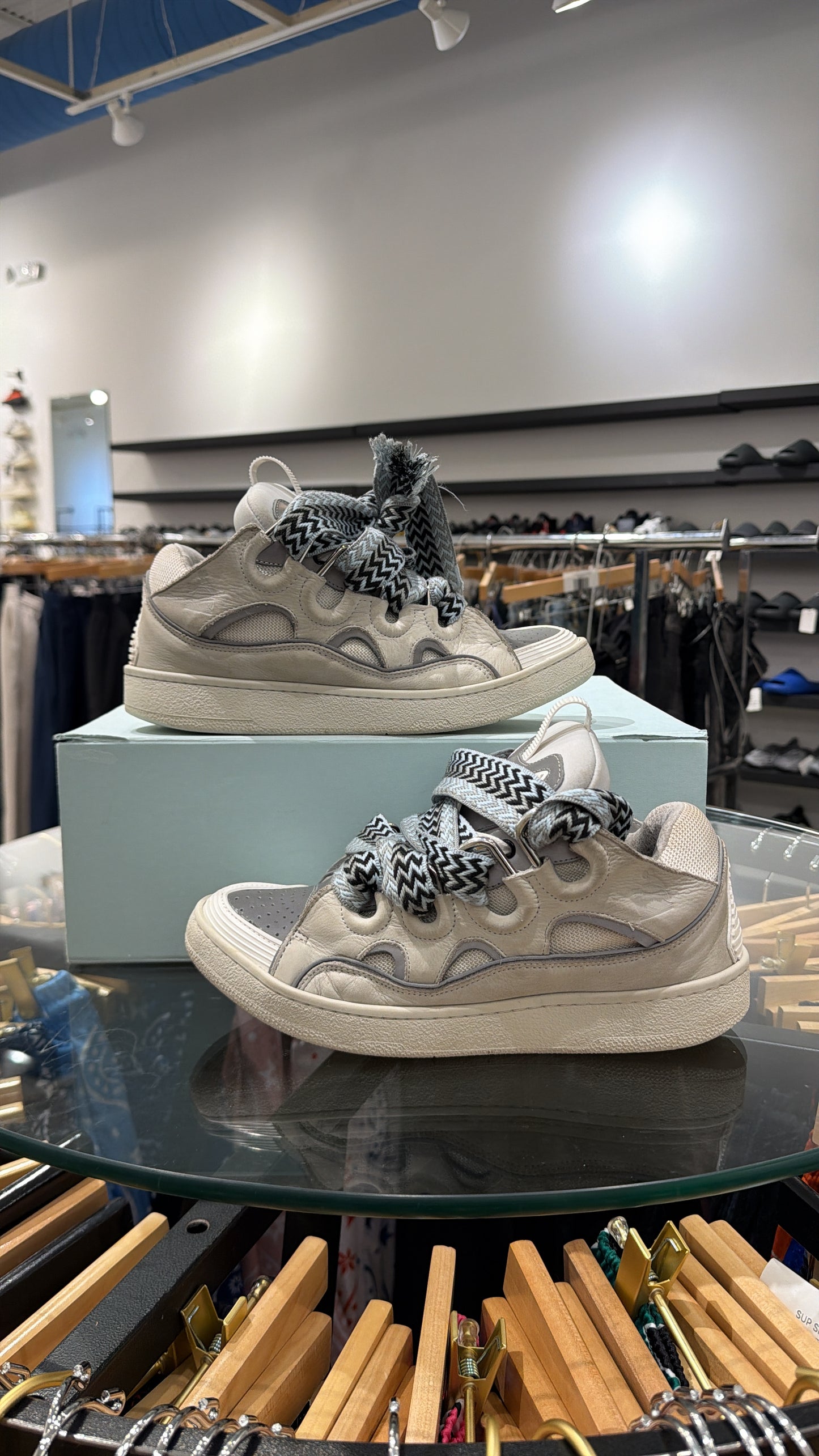 Lanvin Curb Light Grey USED W BOX