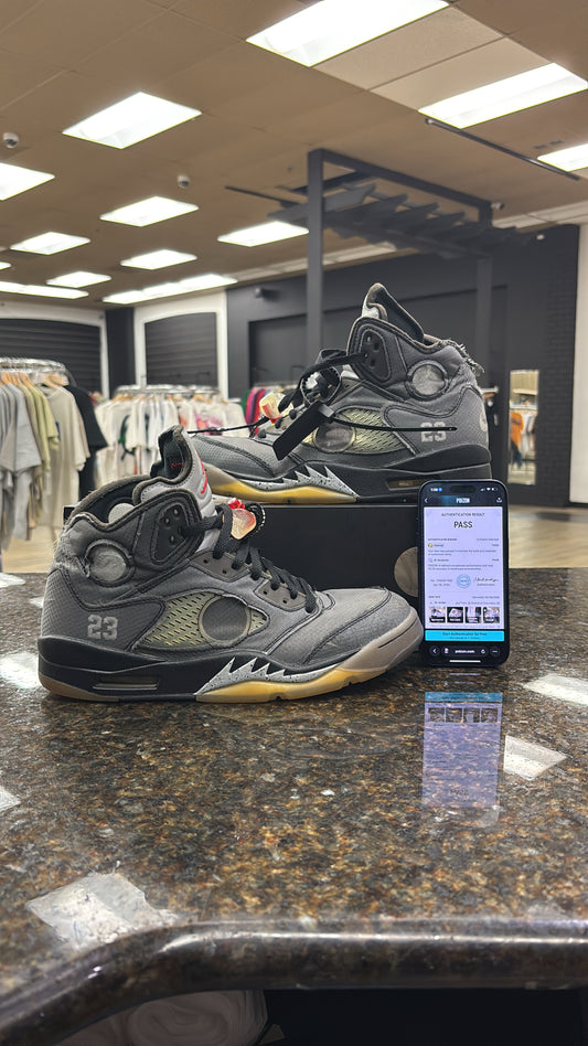 Jordan 5 Off-White Muslin Used with box