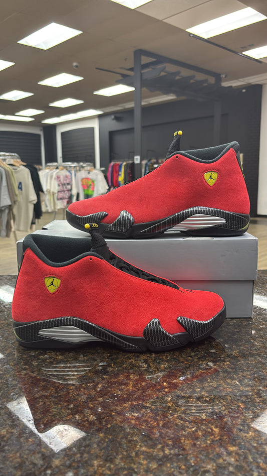 Jordan 14 Ferrari LIGHTLY USED WITH BOX