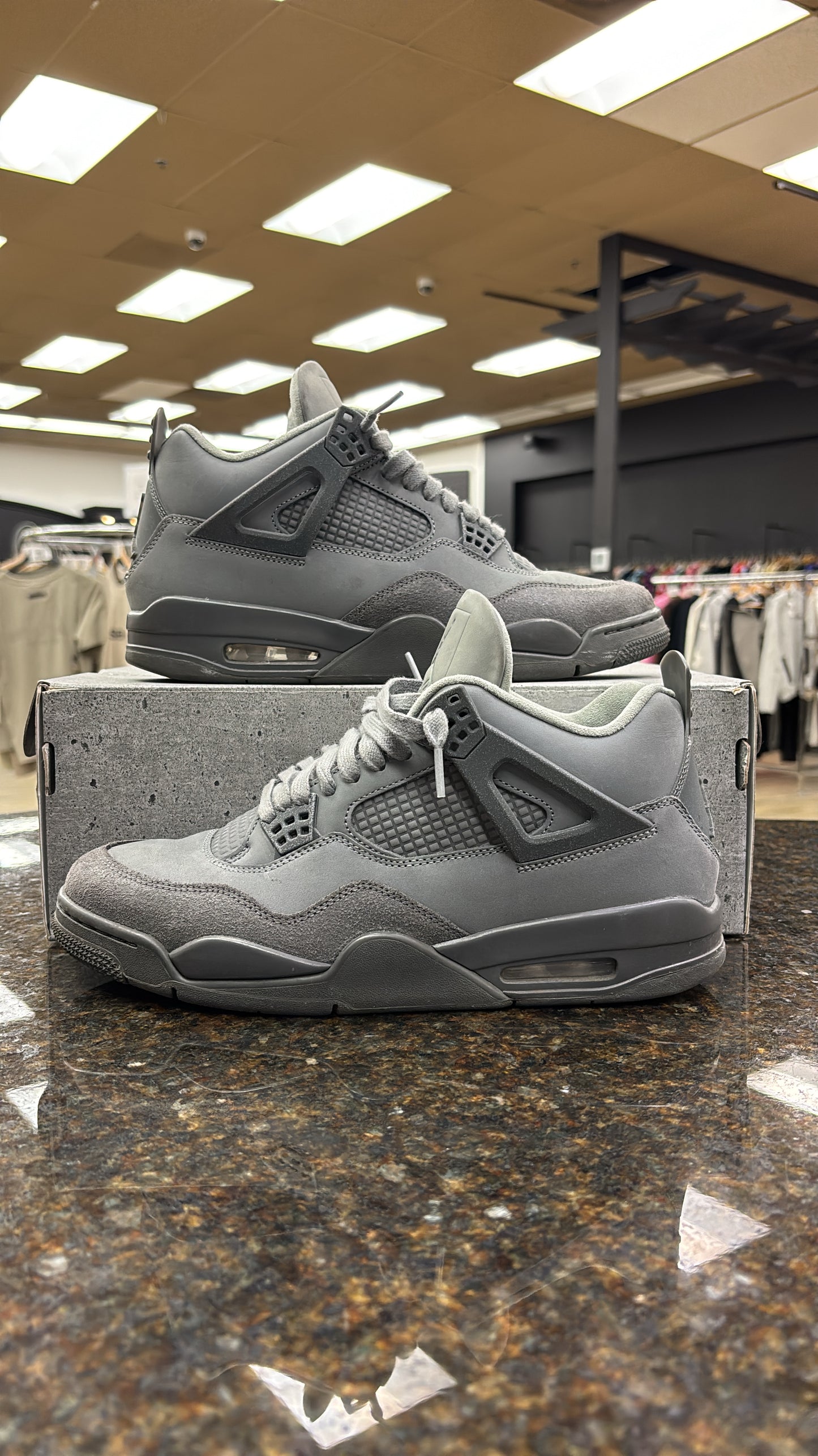 Jordan 4 Wet Cement Used With Box