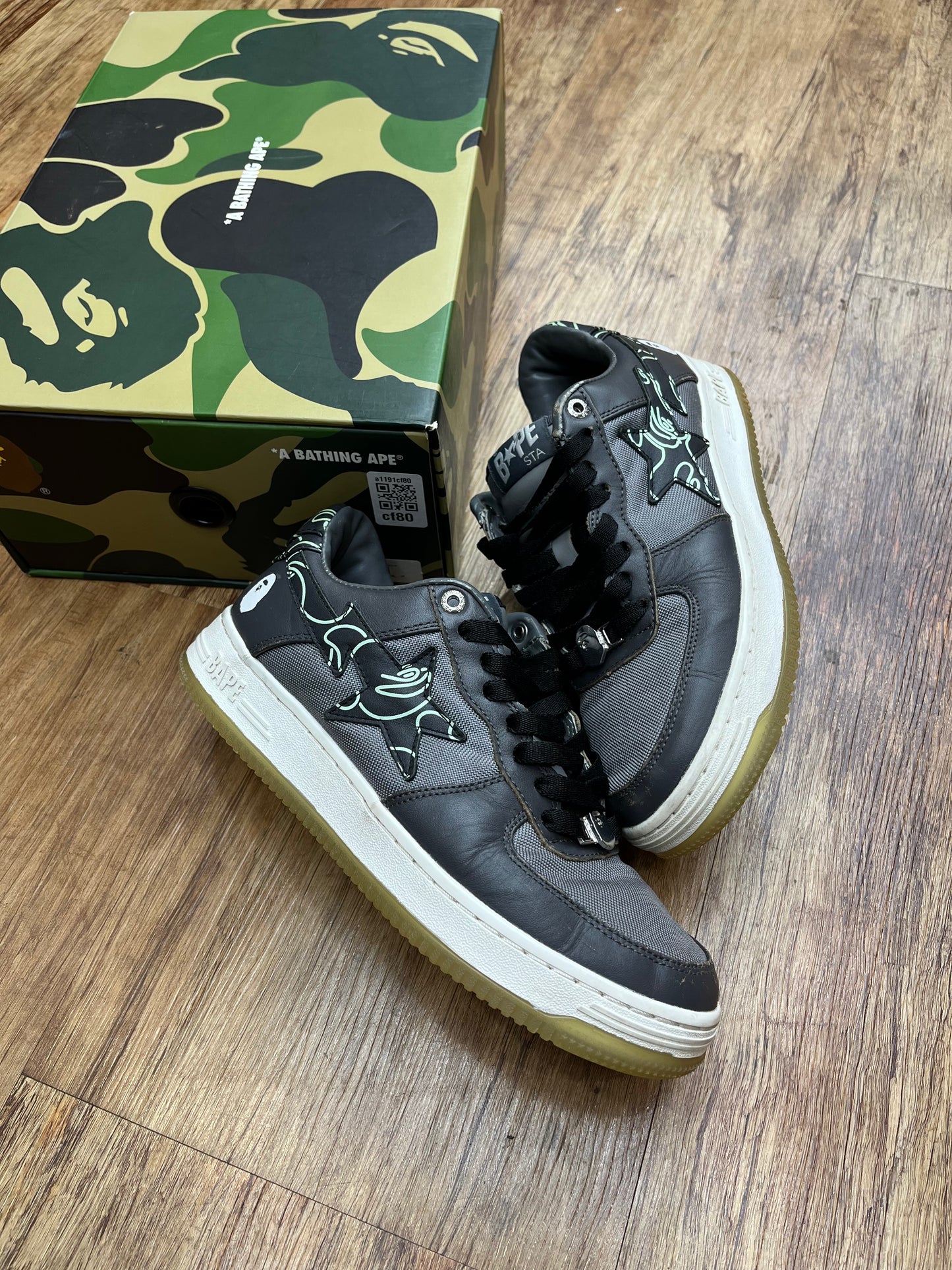 Used bape sta “ text code camo” with box