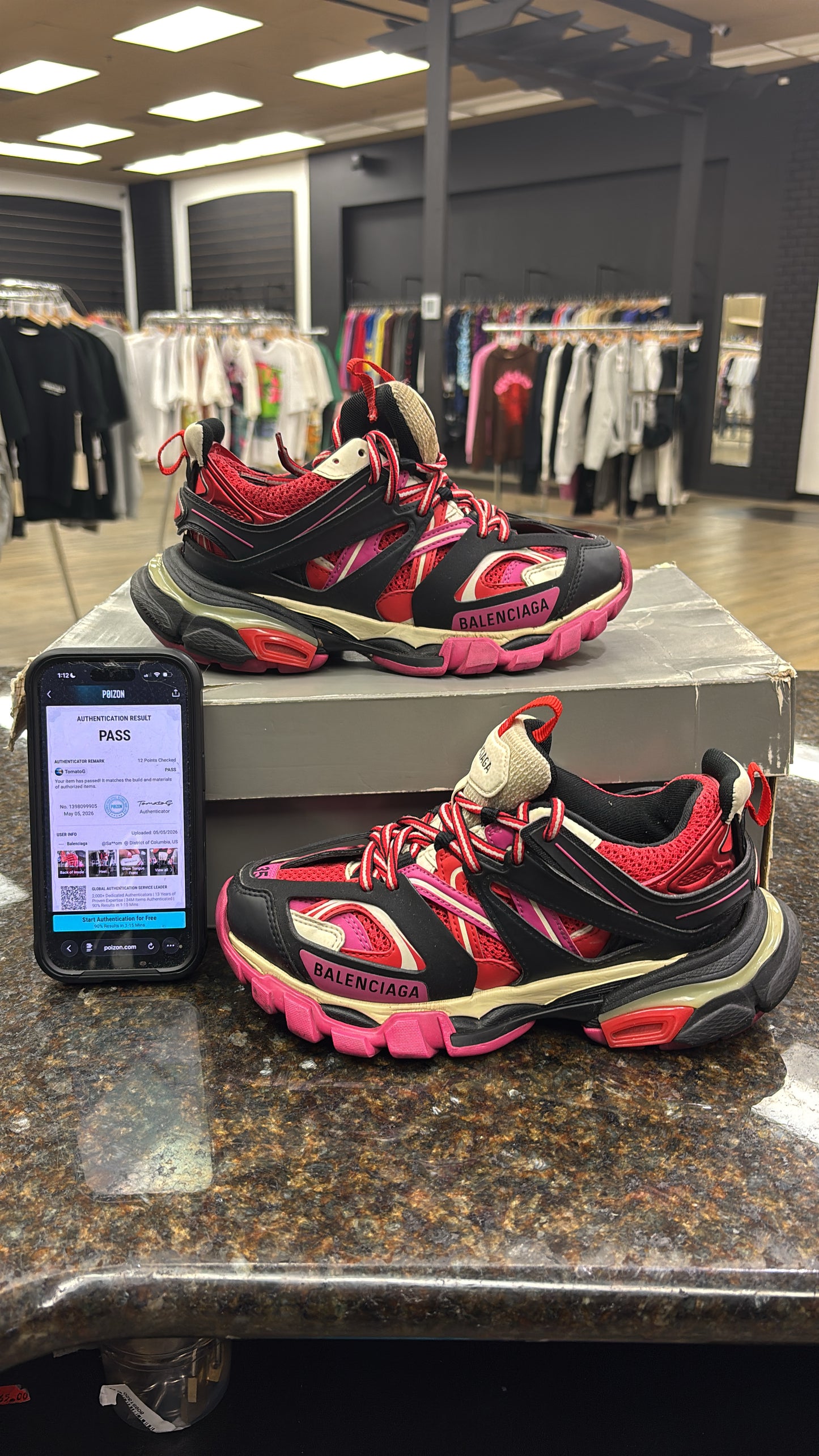 Balenciaga tracks used with box