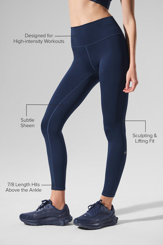 Alo Navy 7/8 High-Waist Airlift Legging