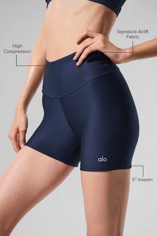 Alo Bright Navy 5" Airlift Energy Short